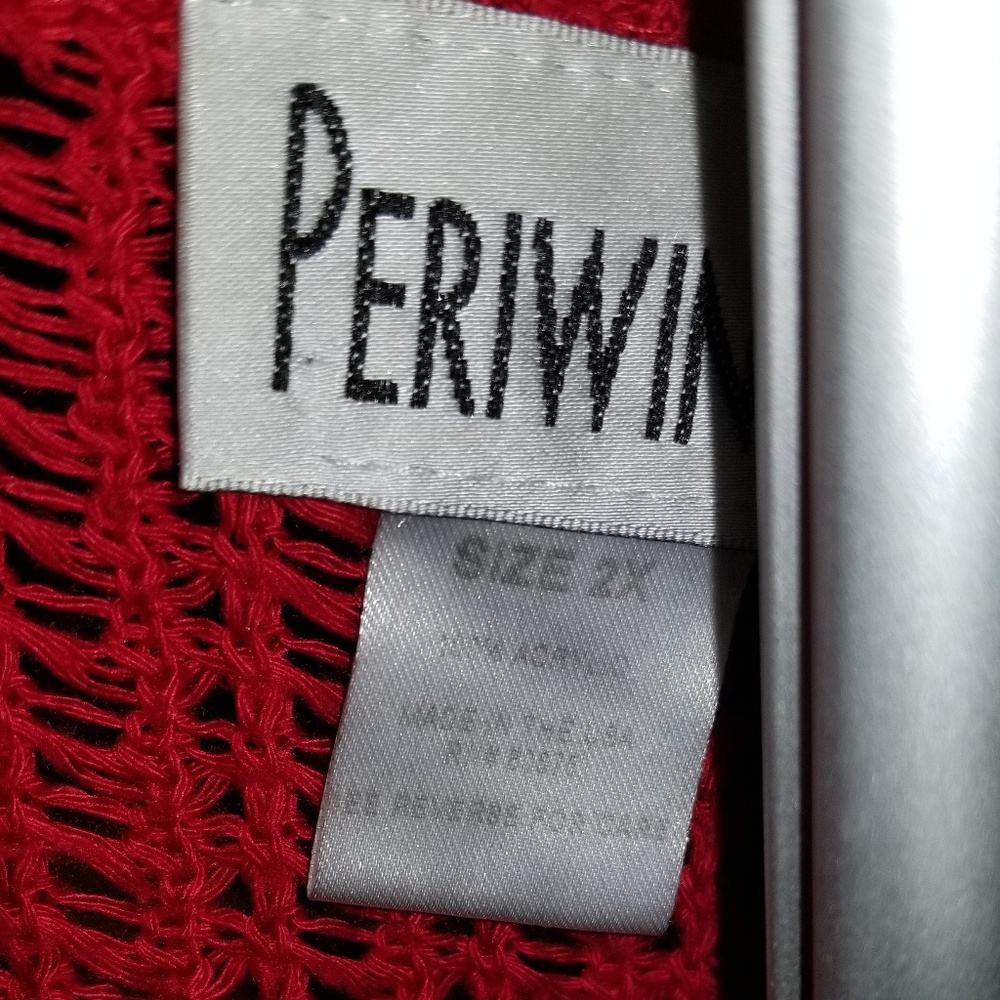 Red cropped shrug sweater